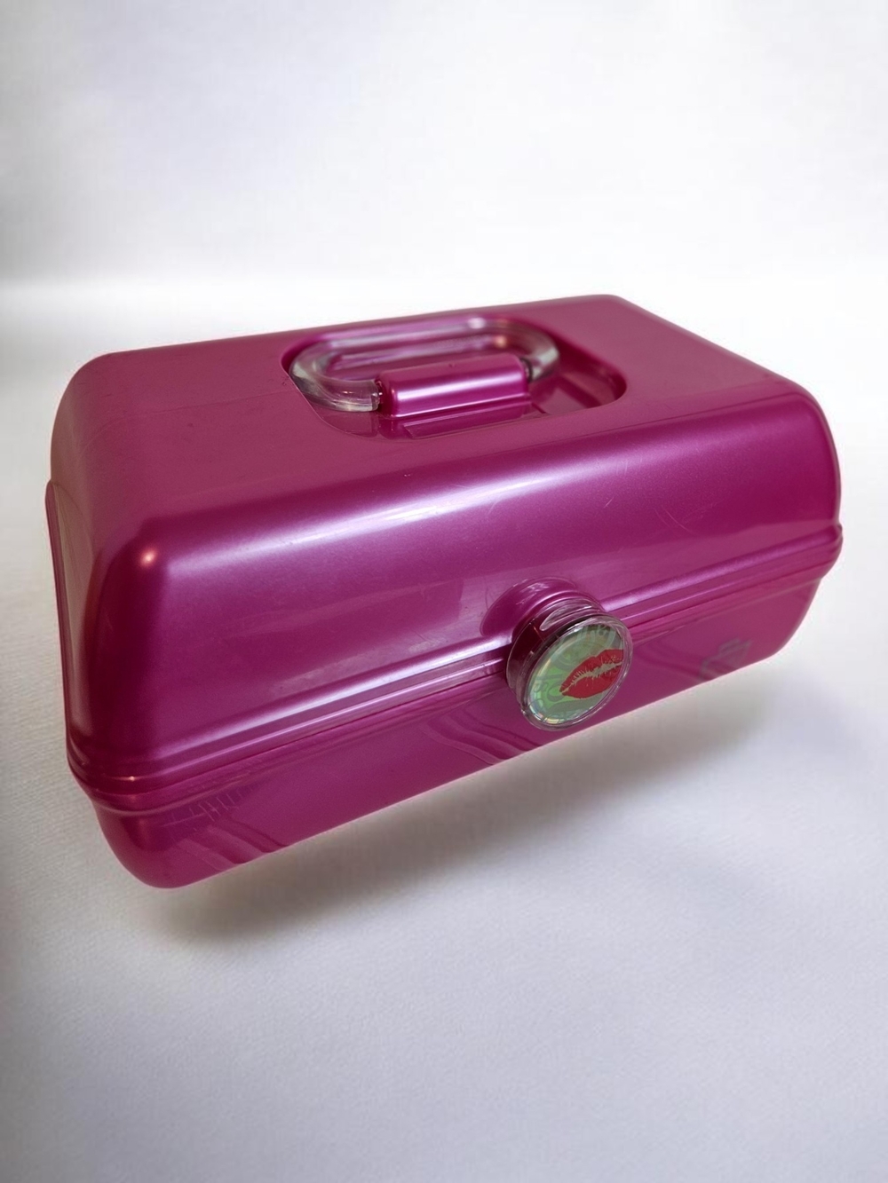 Caboodles On-The-Go Girl Cosmetic Case OS Vintage 90s Makeup Organizer Hot Pink